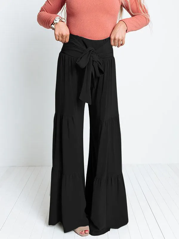 11 Colors Simple High Waisted Solid Color Casual Wide Leg Pants