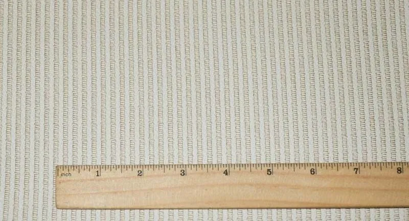 2 3/4 YD PC - Natural Beige Indoor/Outdoor Striped Woven Decorating Fabric