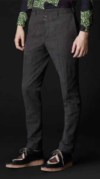 2012 Heavy Coated Denim Workwear Trousers with Metal Clasp