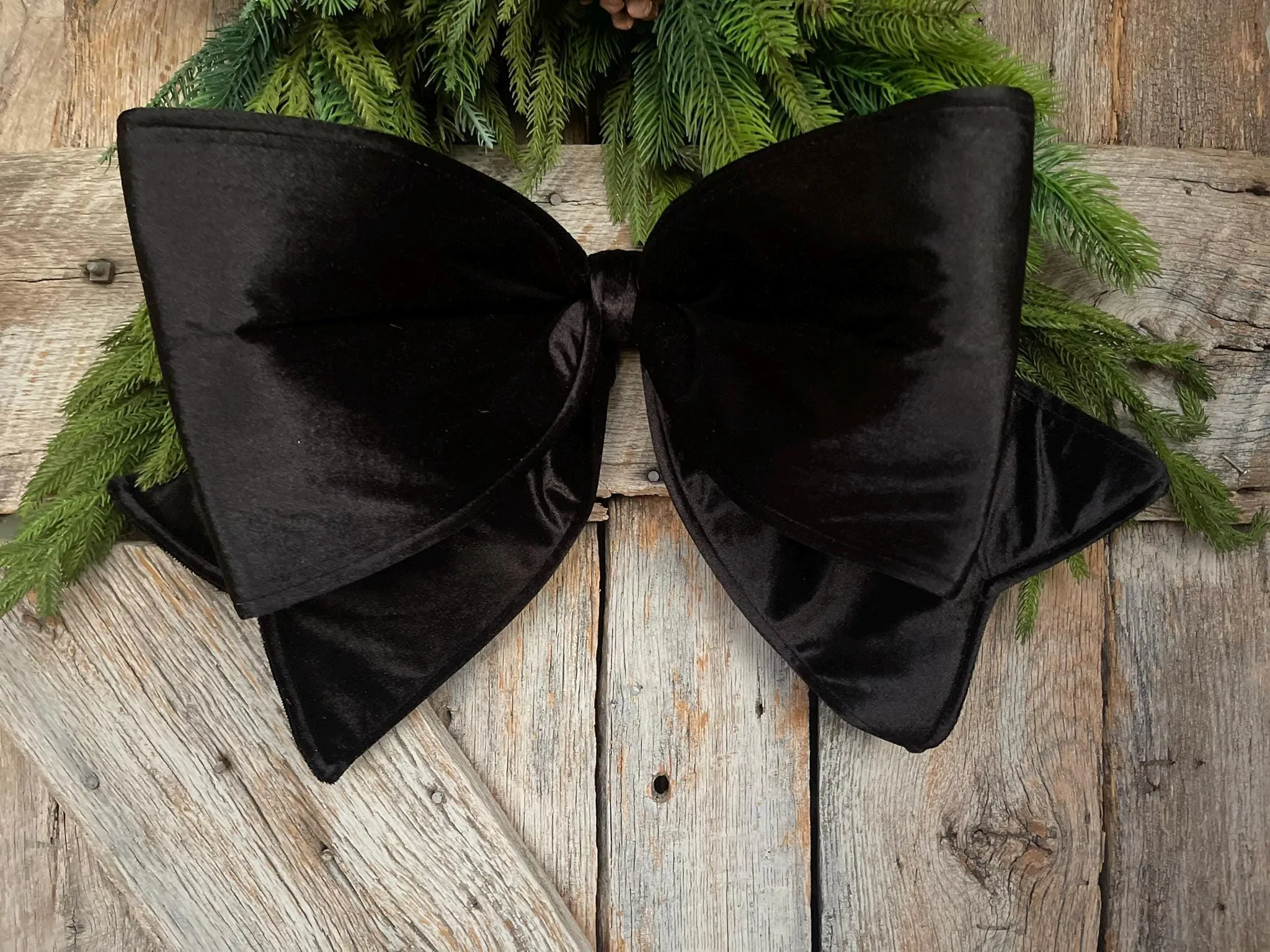 24" Black Velvet Bow, Farrisilk Bow