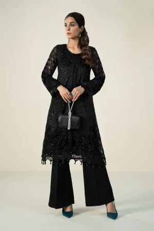 3 Piece Embroidered Organza Suit | DW-W24-156