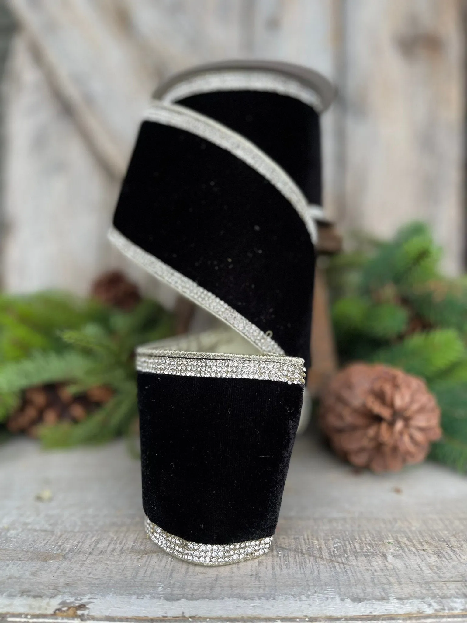 4" Black Diamond RIbbon, Farrisilk Ribbon