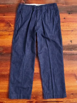 8oz Denim Military Trousers in Indigo