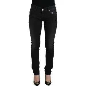 Acht Chic Black Low Waist Straight Leg Jeans