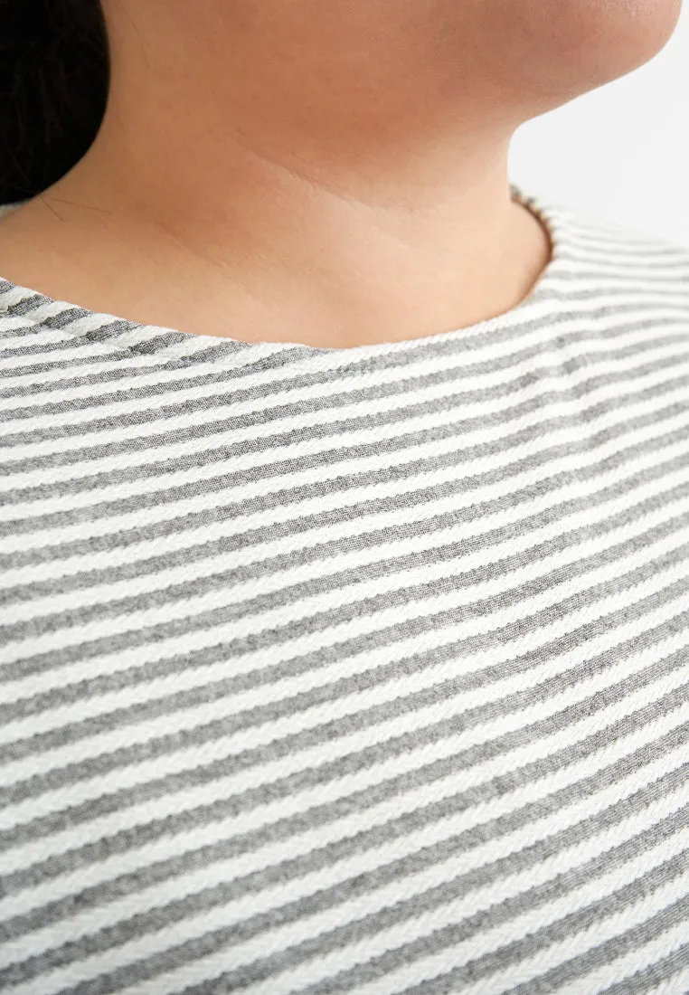 Baylee 3/4 Sleeve Striped Tee