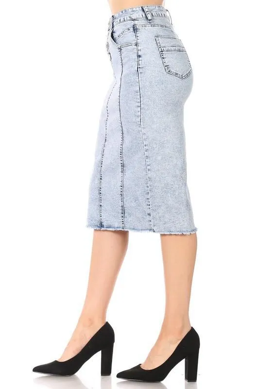 Bianca Stonewash Denim Skirt (FINAL SALE)