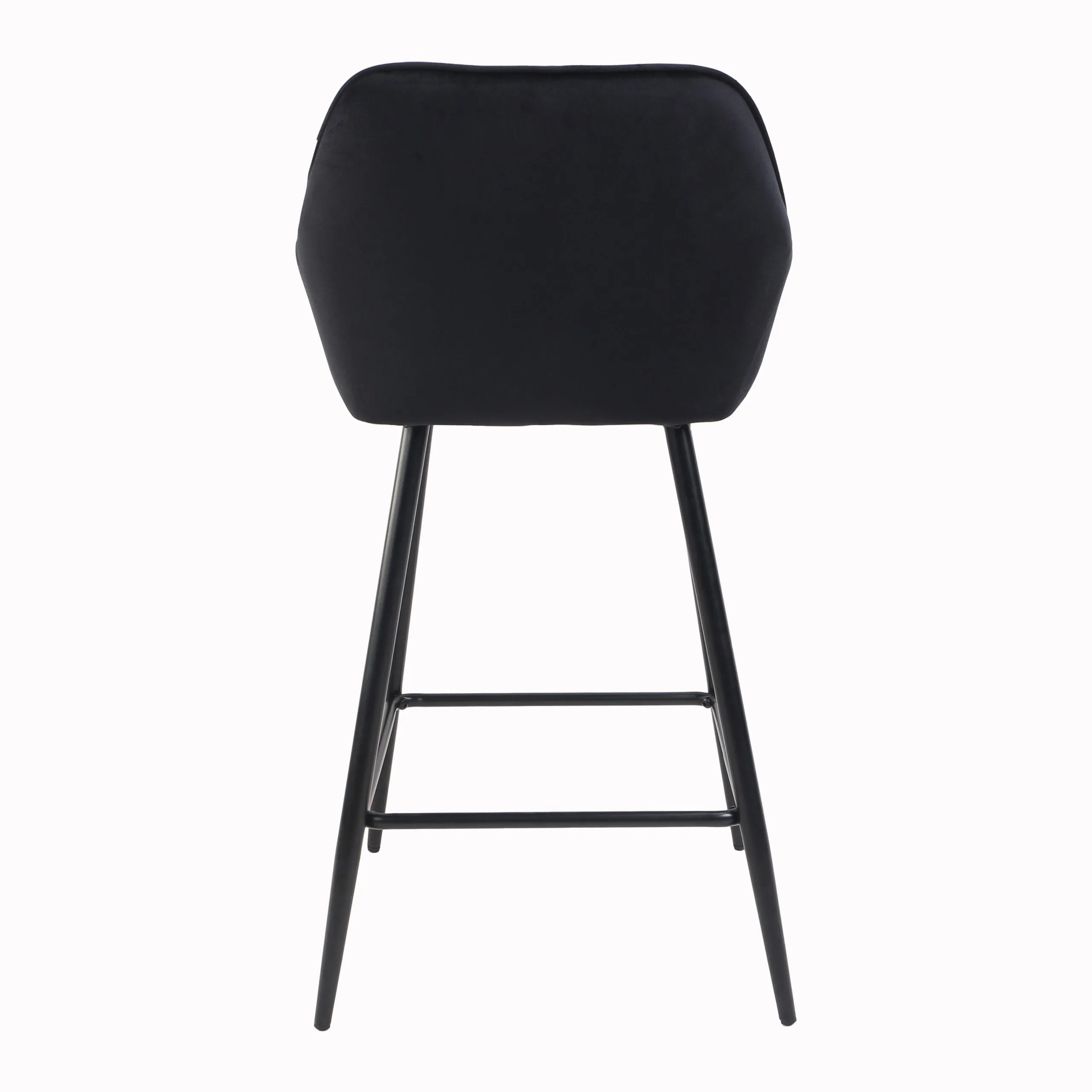 Black Crushed Velvet Bar Stools