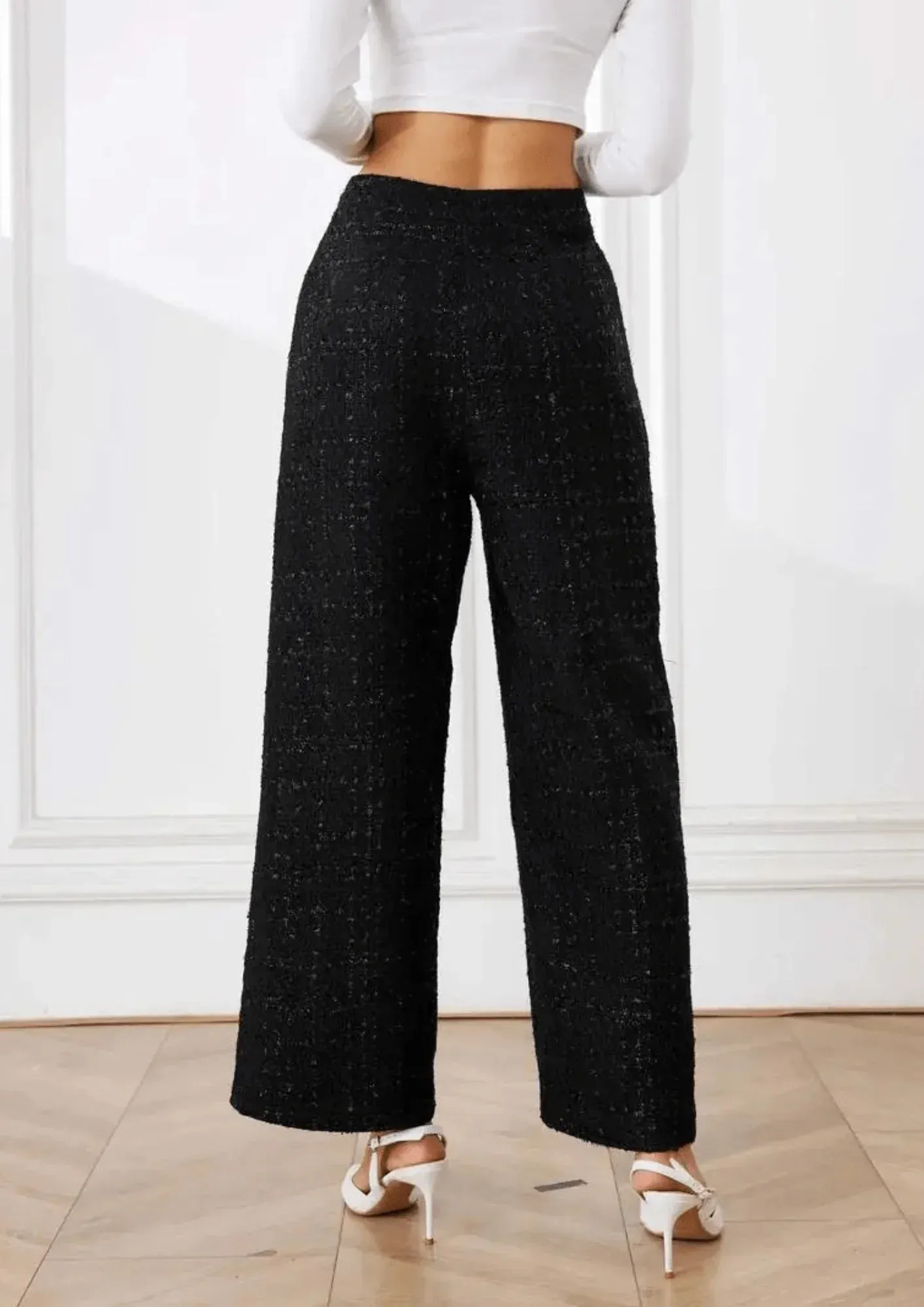 BLACK TWEED TROUSERS