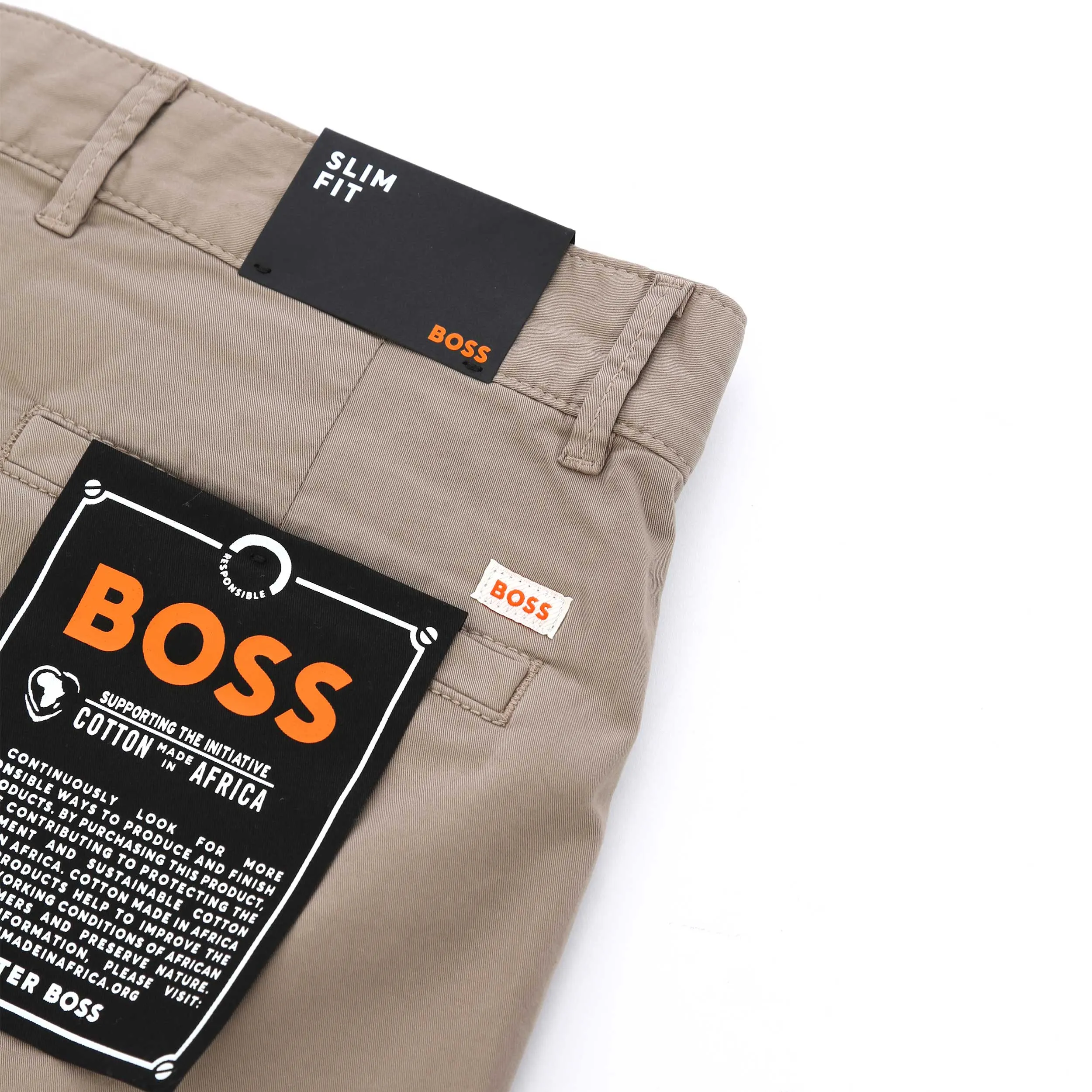 BOSS Chino Slim Shorts in Open Brown