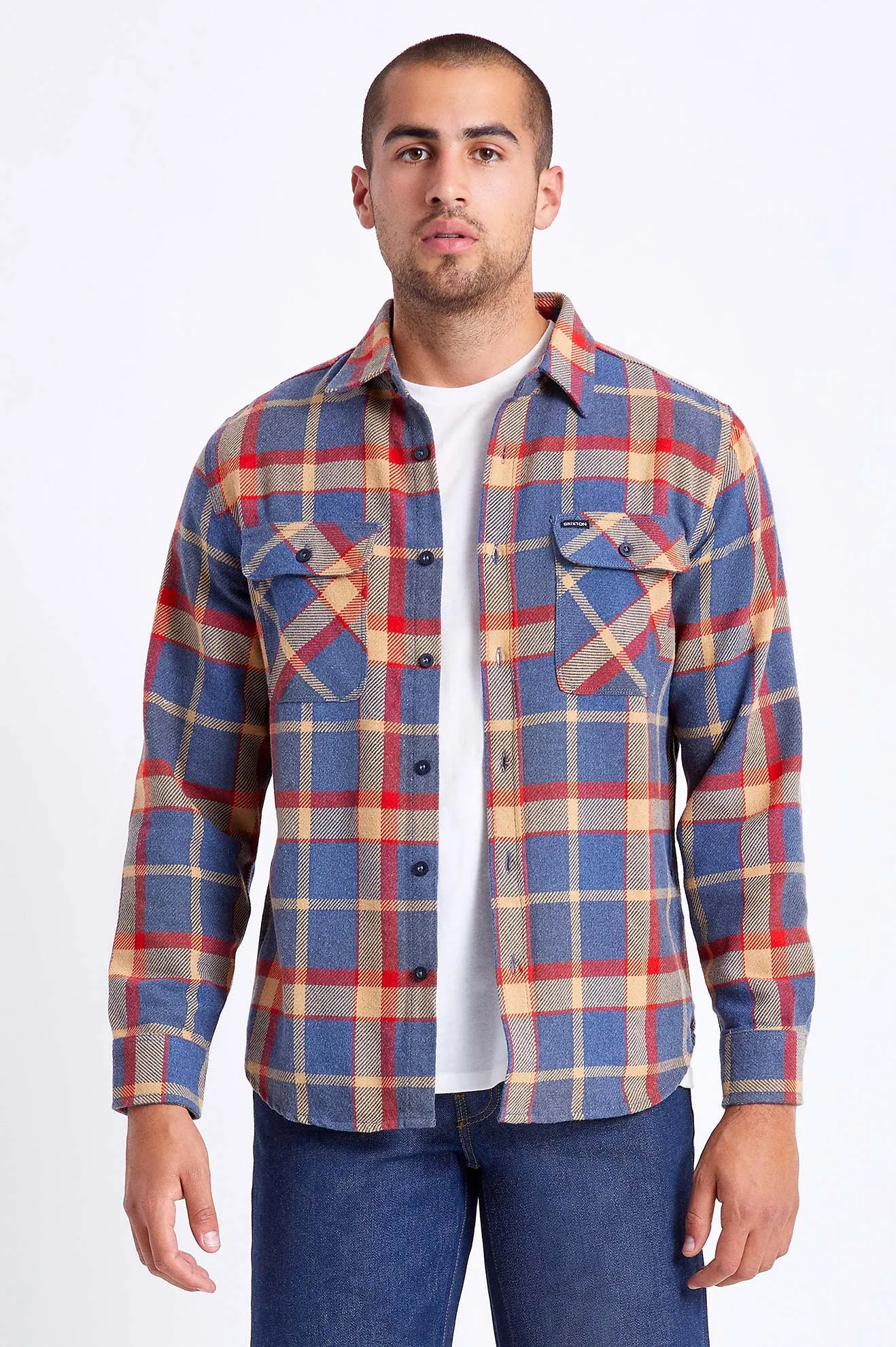 Bowery L/S Flannel - Blue/Red