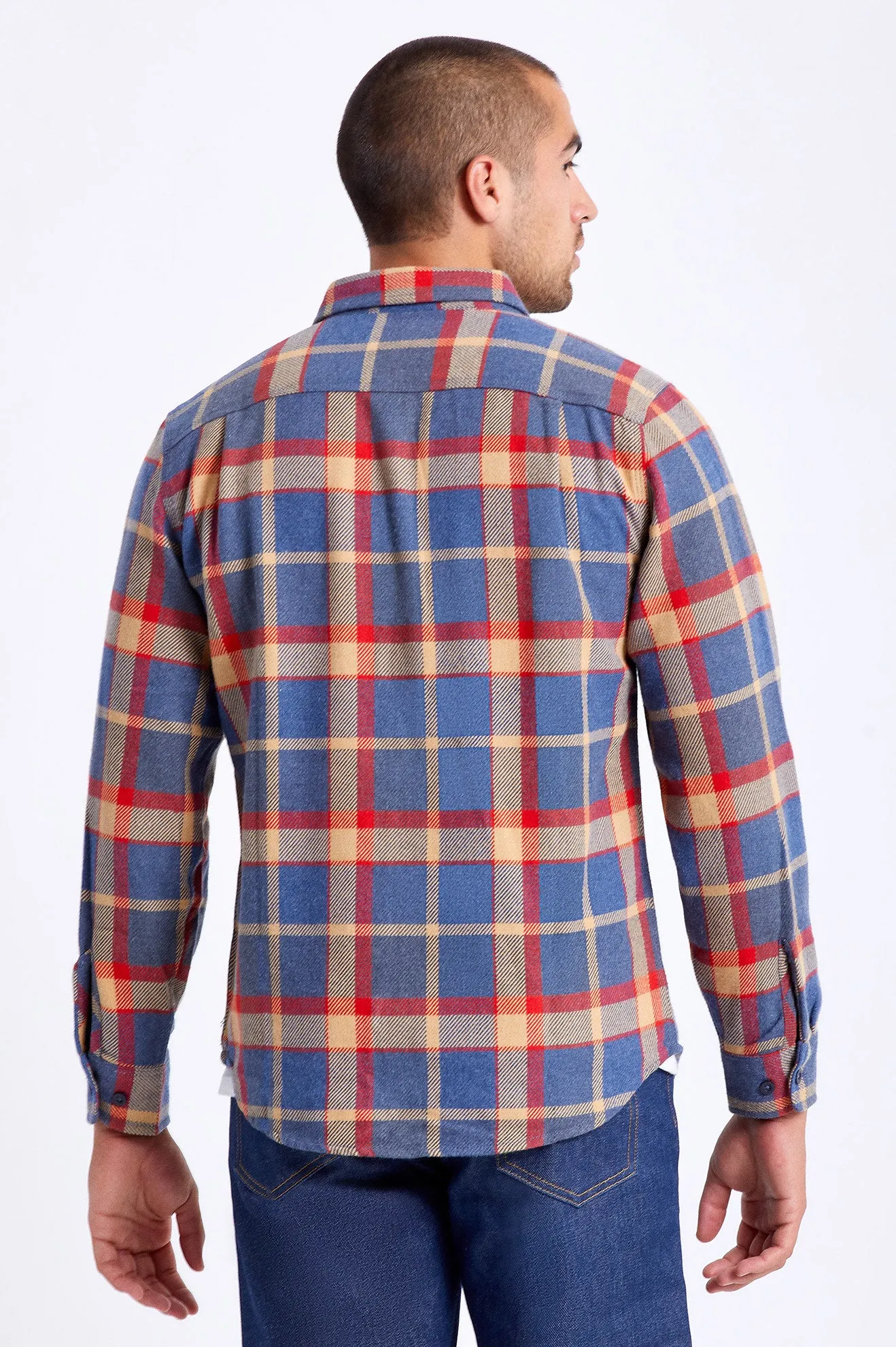 Bowery L/S Flannel - Blue/Red