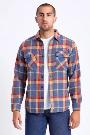 Bowery L/S Flannel - Blue/Red