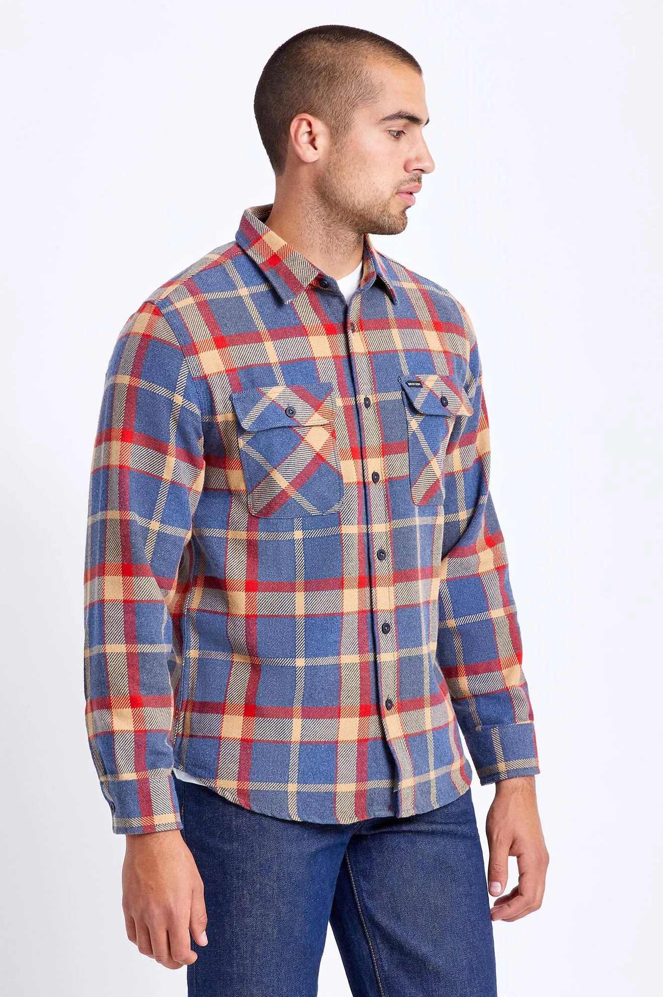 Bowery L/S Flannel - Blue/Red