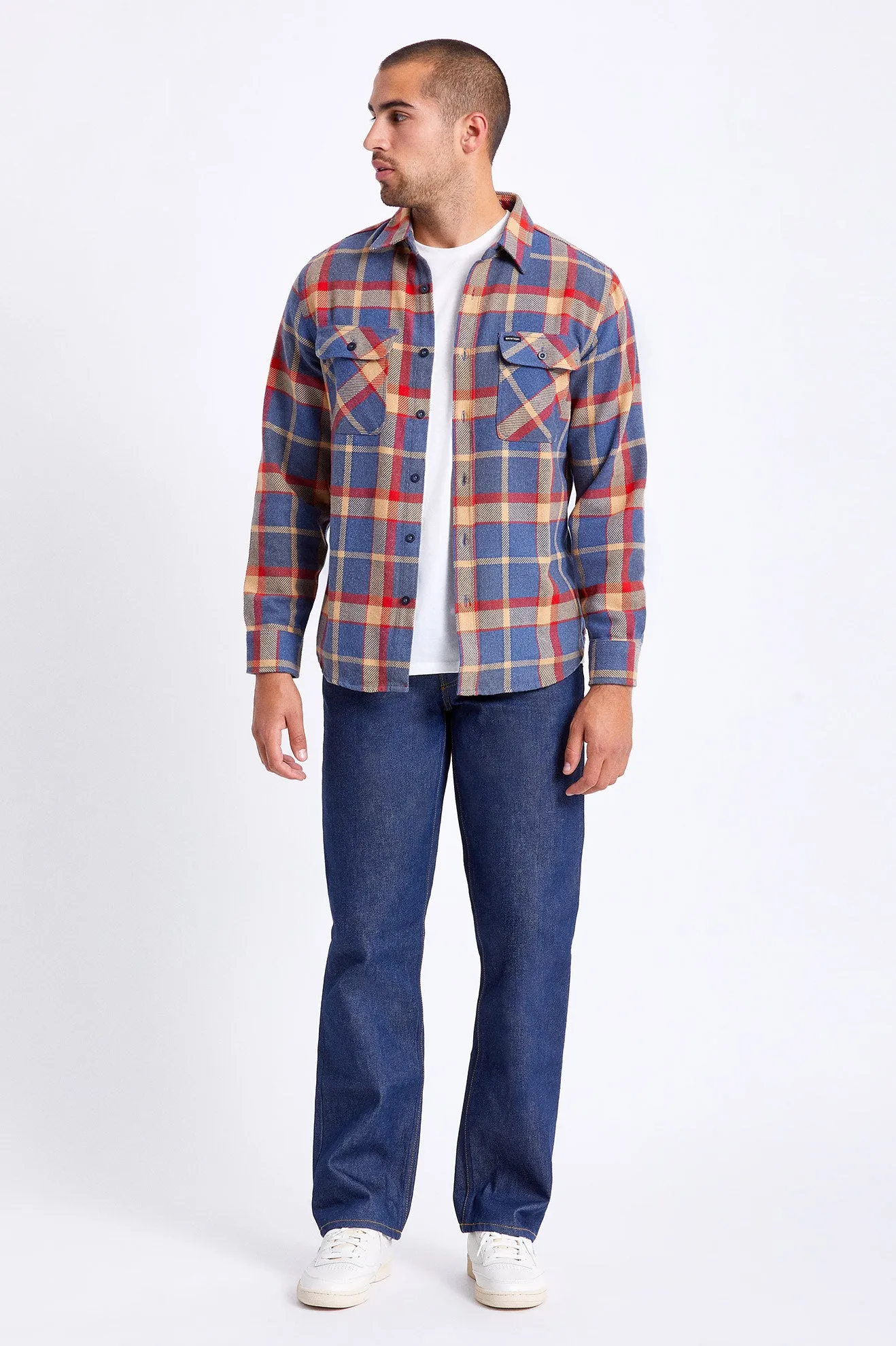 Bowery L/S Flannel - Blue/Red