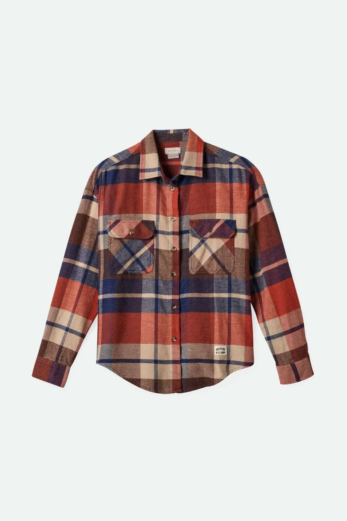 Bowery Women's Classic L/S Flannel - Navy/Mars Red/Whitecap