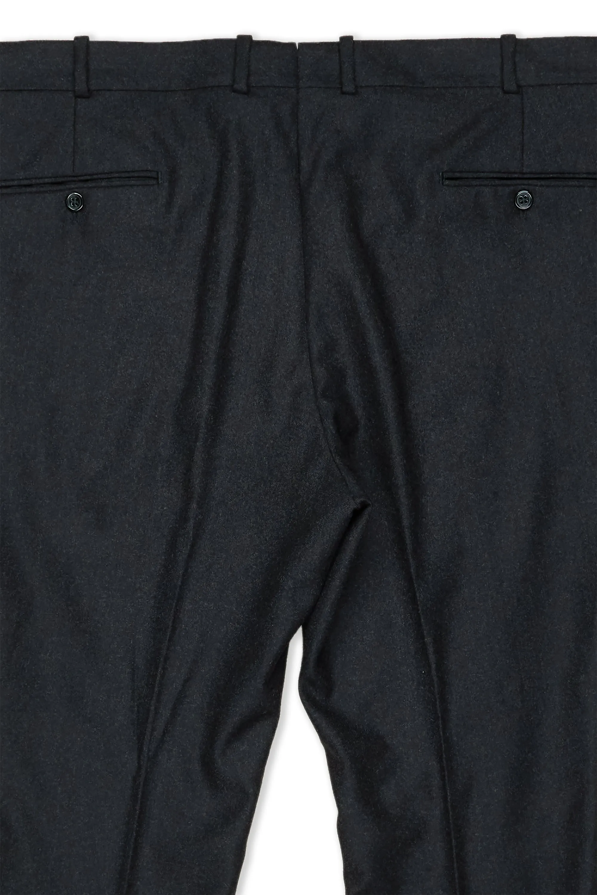 Charcoal Flannel Wool Trousers