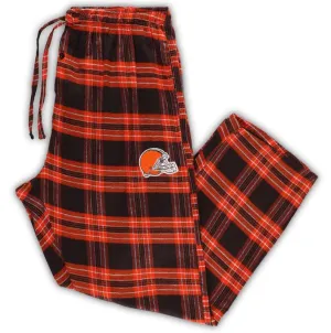 Cleveland Browns Men's Ledger Flannel Pajama Pants - Brown