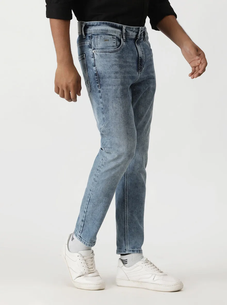 Cloudy Blue Washed Urban Fit Jeans | Greenfibre