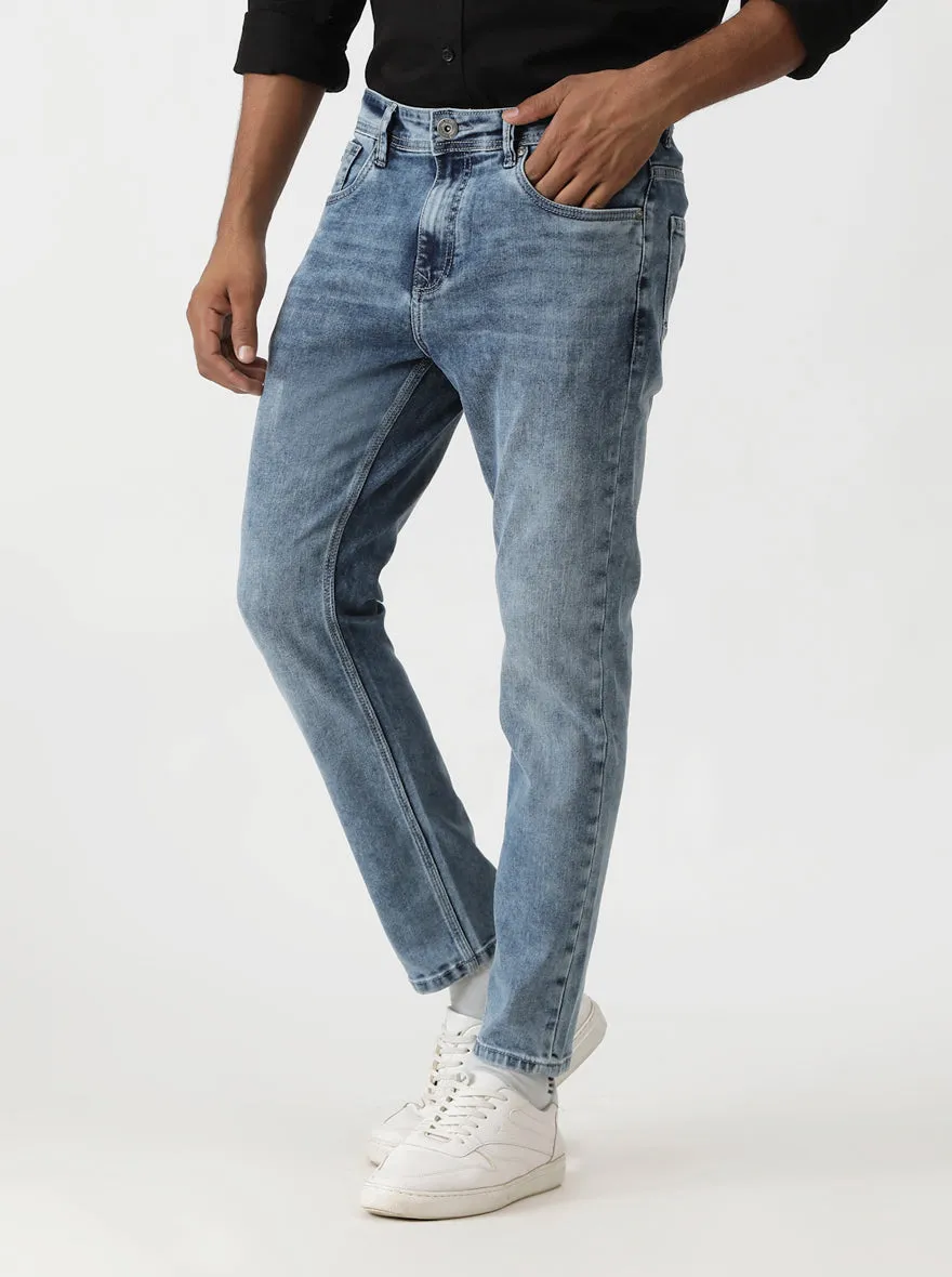 Cloudy Blue Washed Urban Fit Jeans | Greenfibre