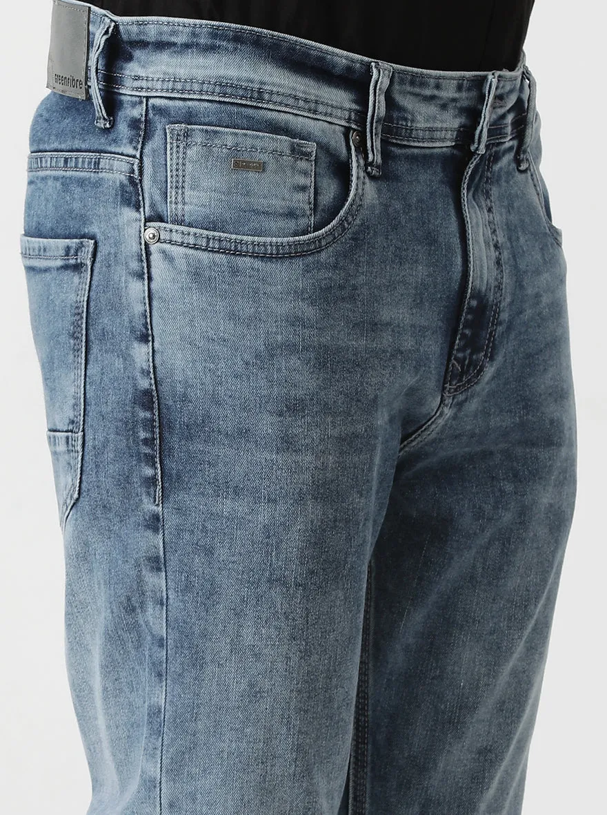 Cloudy Blue Washed Urban Fit Jeans | Greenfibre