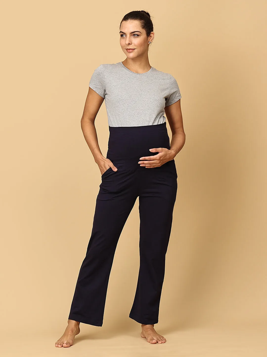 Combo Of Comfy Maternity Trackpants, Leggings & Joggers