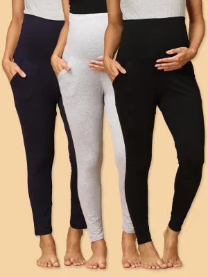 Comfy Maternity Leggings Combo of 3