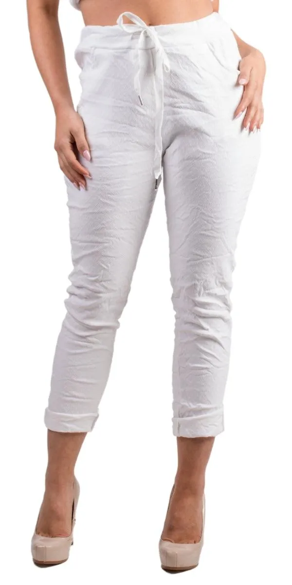 Diamante Tie-Waist Pants