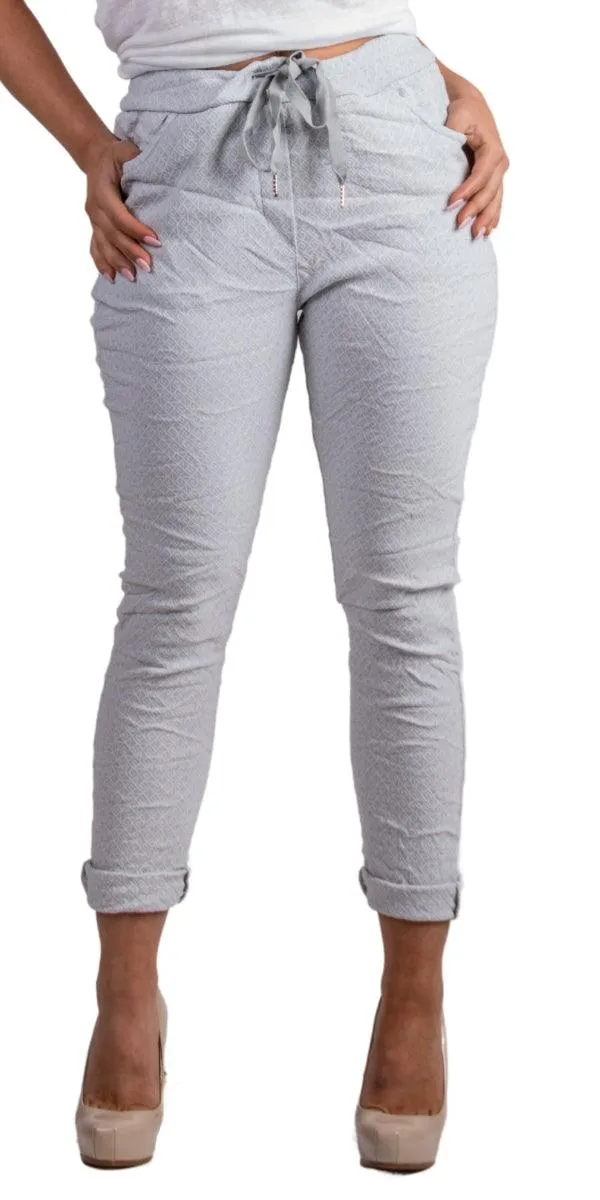 Diamante Tie-Waist Pants