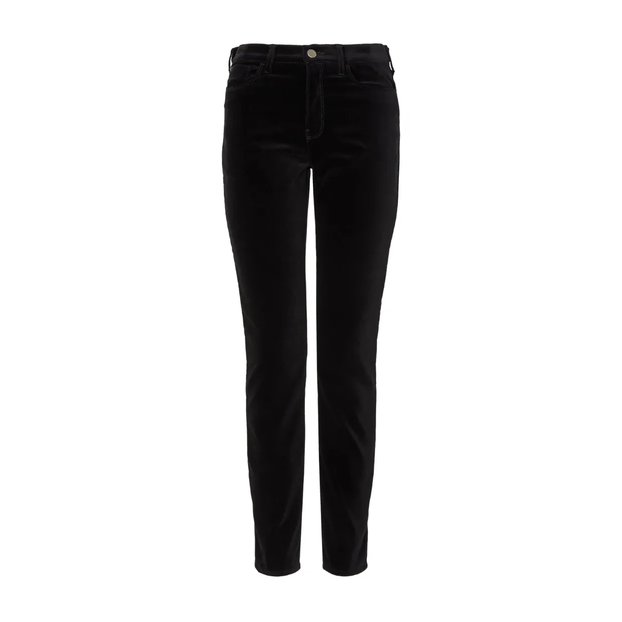 Emporio Armani J20 Stretch-Velvet Super-Skinny Trousers