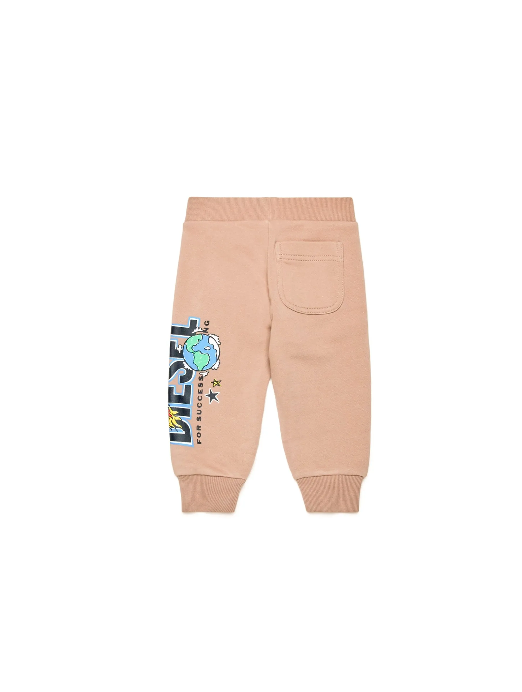 Fleece Jogger Trousers With Funny Graphic (Khaki) - K00571-KYAYT-K758