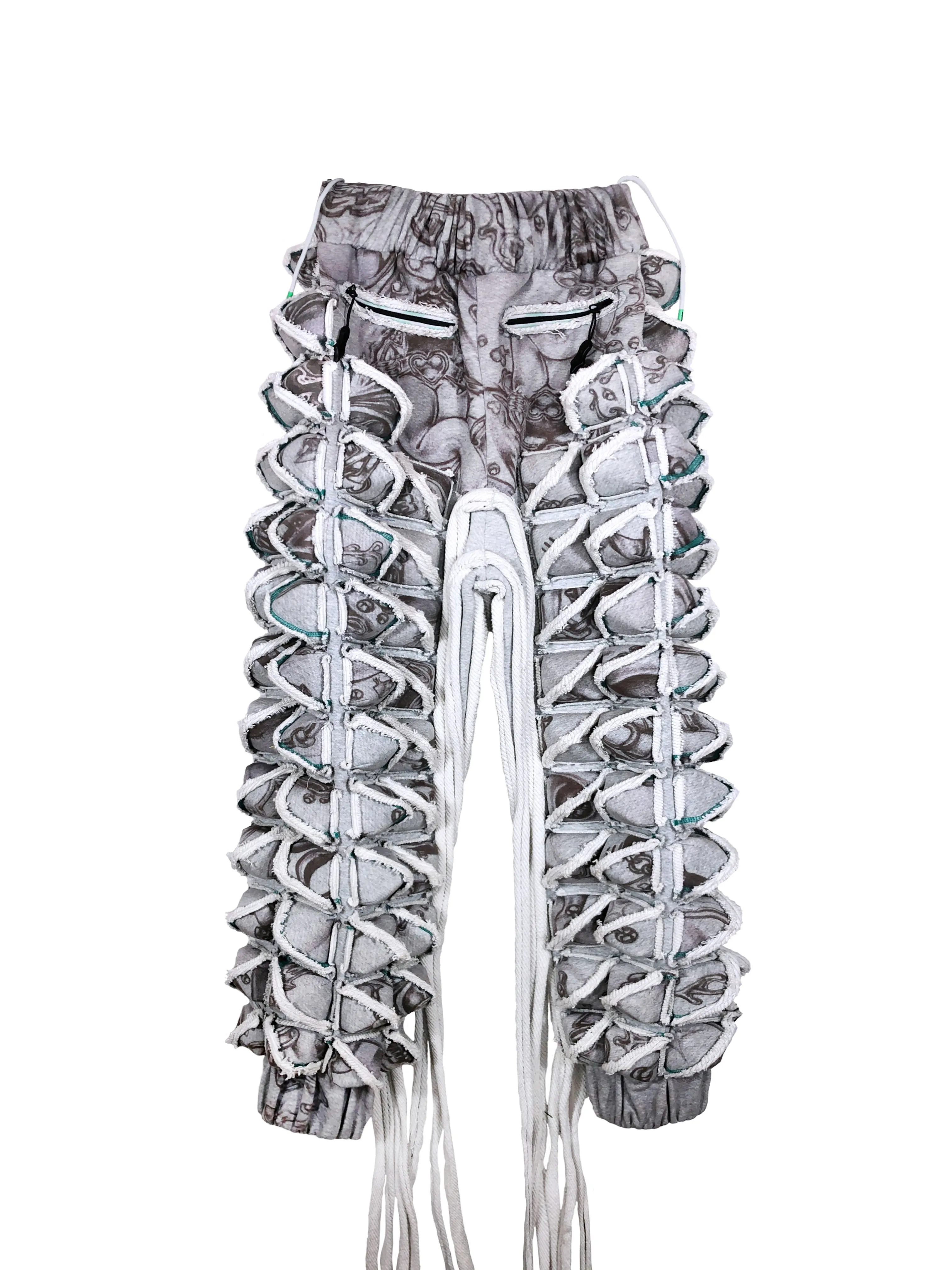 GRAPHIC SPIKED DEFENCE TROUSERS