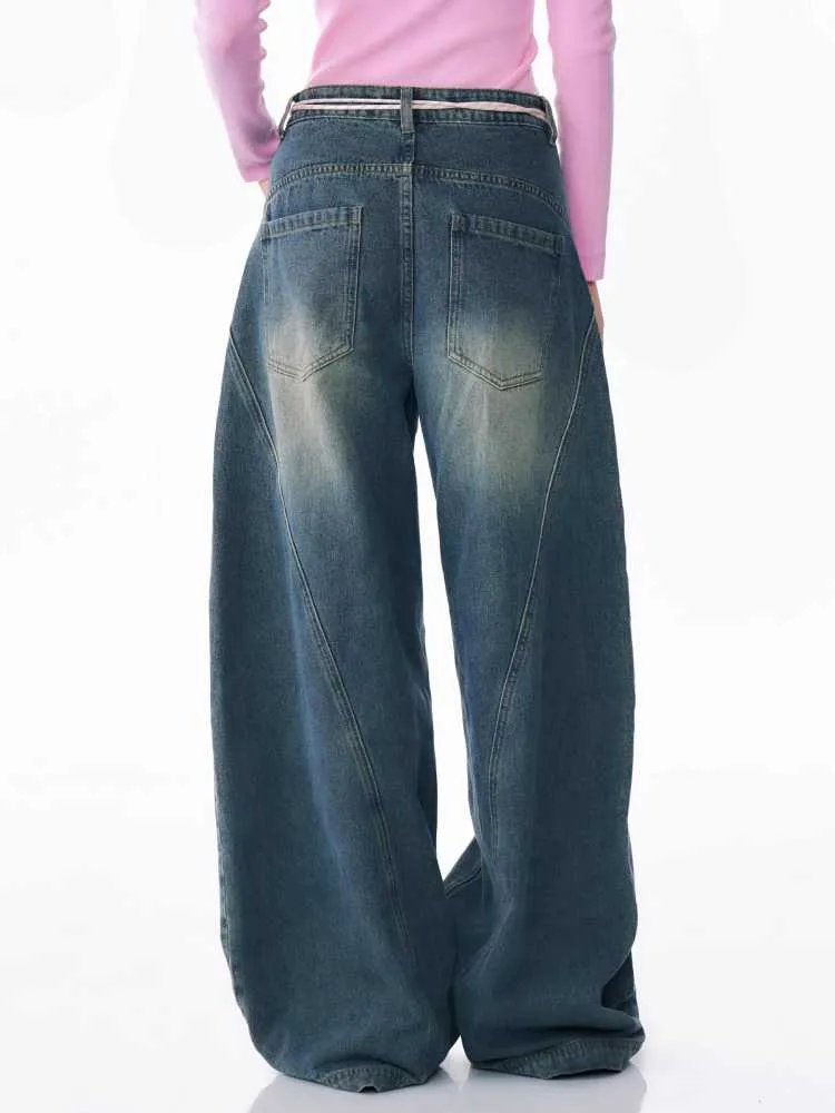 High waist slim wide leg jeans【s0000010175】