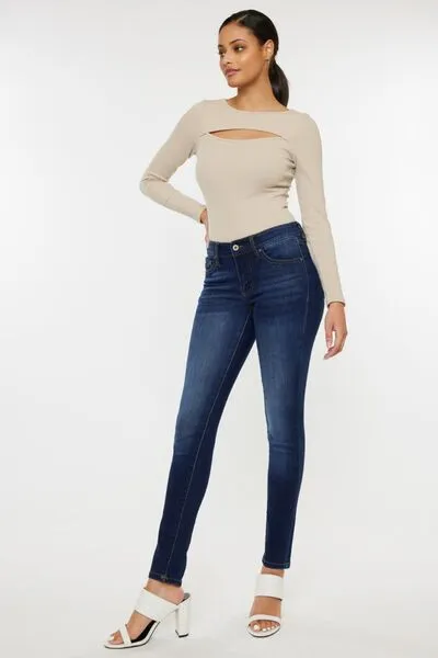 Kancan Mid Rise Gradient Skinny Jeans (Online Exclusive)