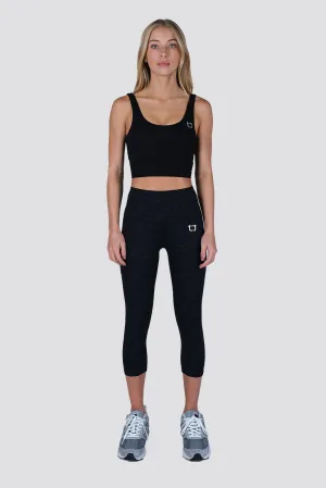 Knurling Leopard 7/8 Highwaisted Leggings - Black