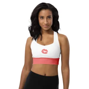 Longline sports bra Pink Kisses