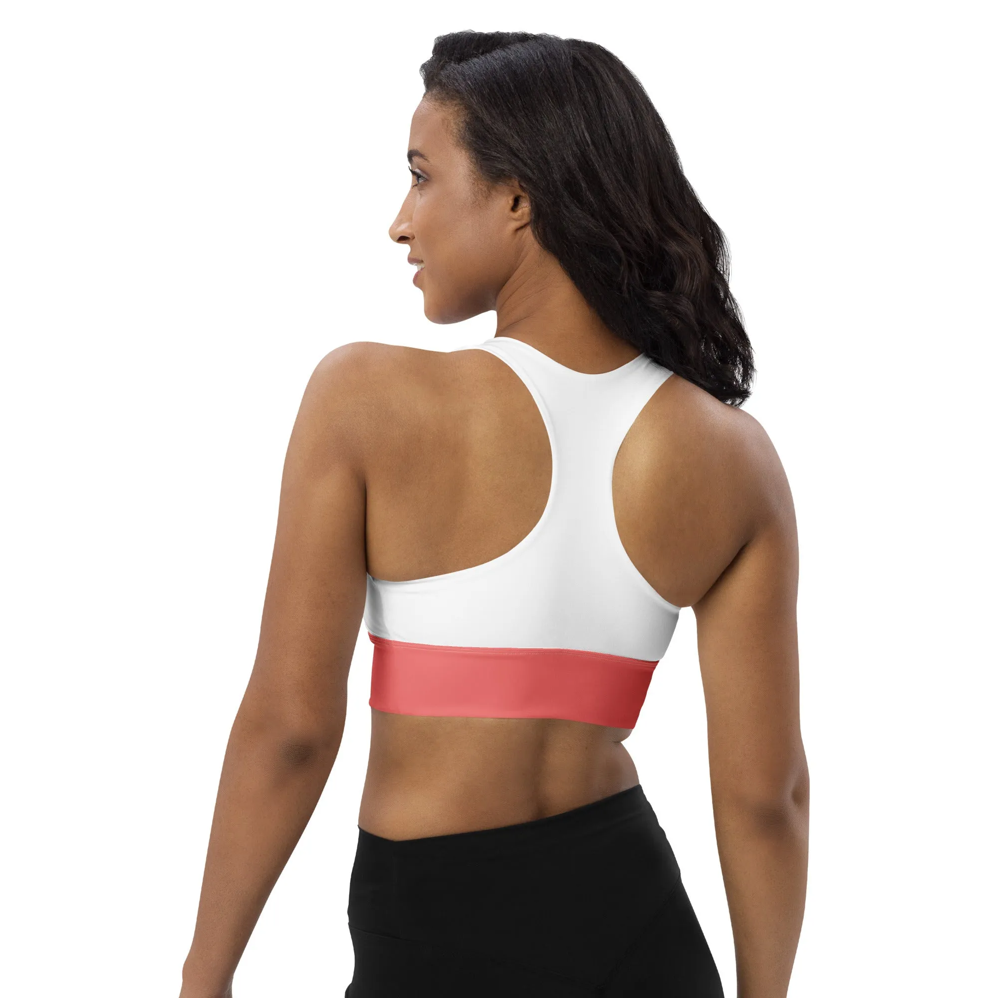 Longline sports bra Pink Kisses