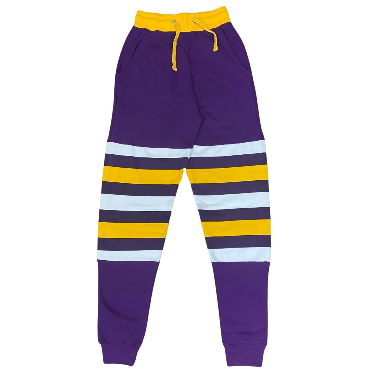 Matching Purple Mardi Gras Sweatsuit with Regal Stripes