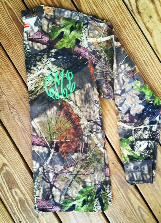 Monogrammed Long Sleeve Camo Shirt