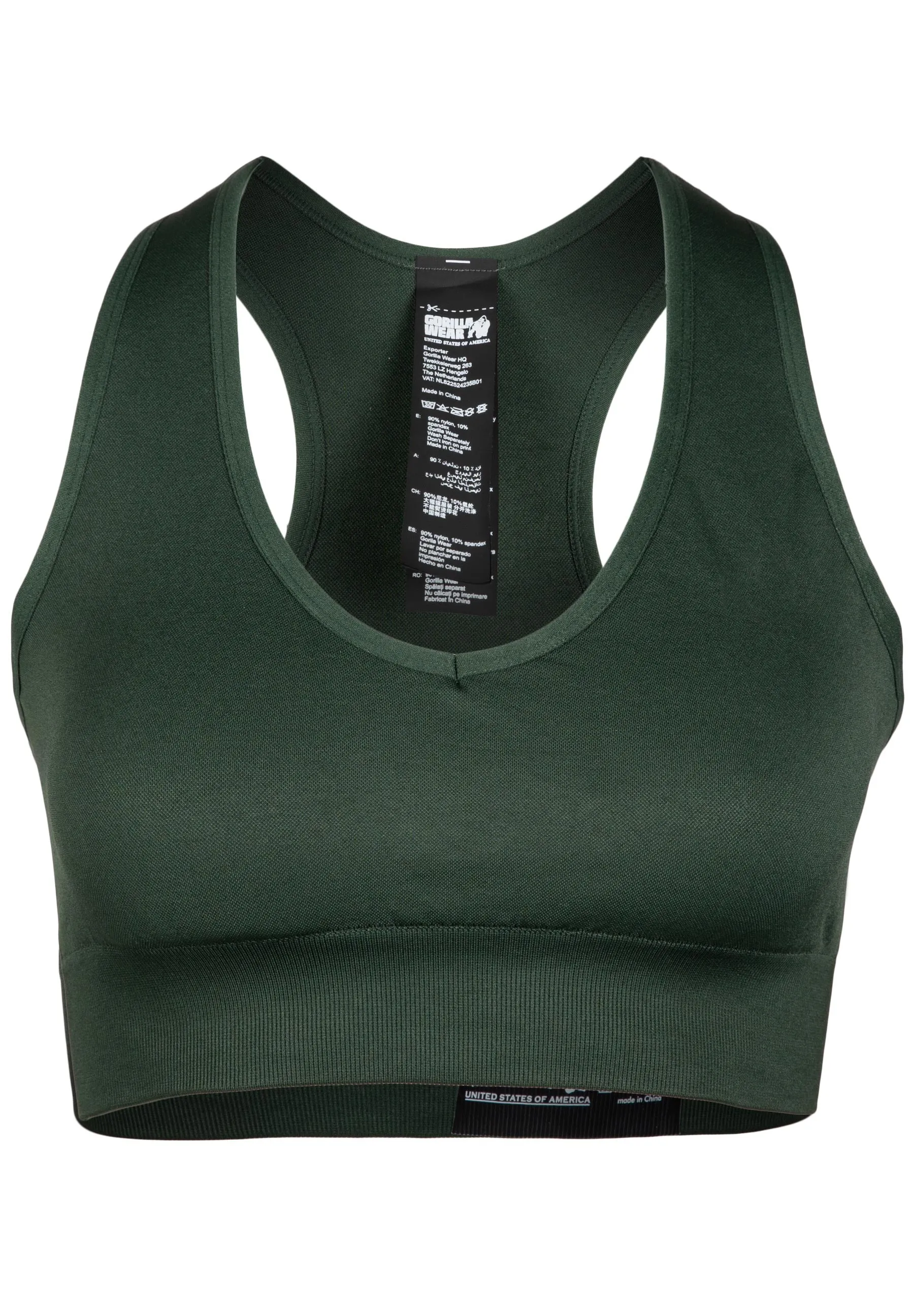 Neiro Seamless Sports Bra - Army Green