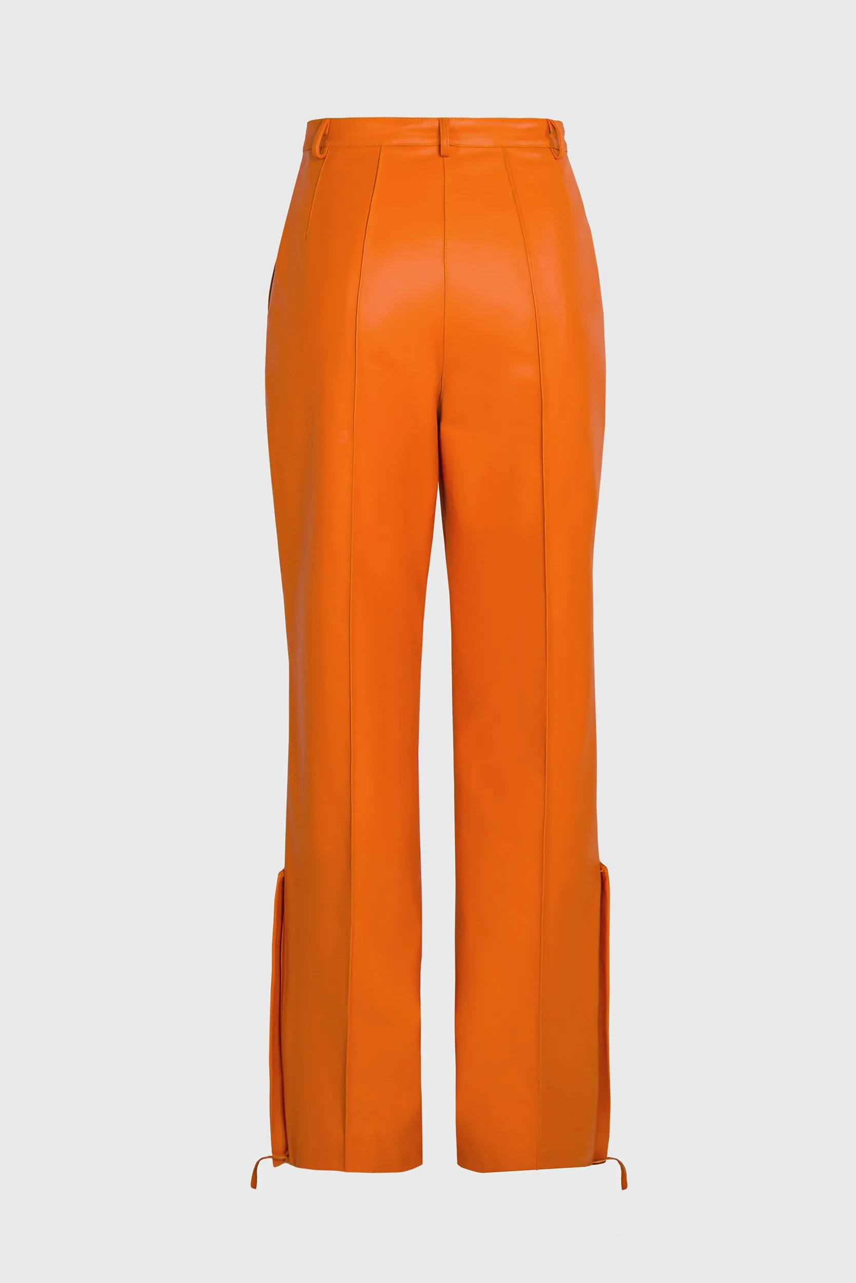 Orange Leather Trousers