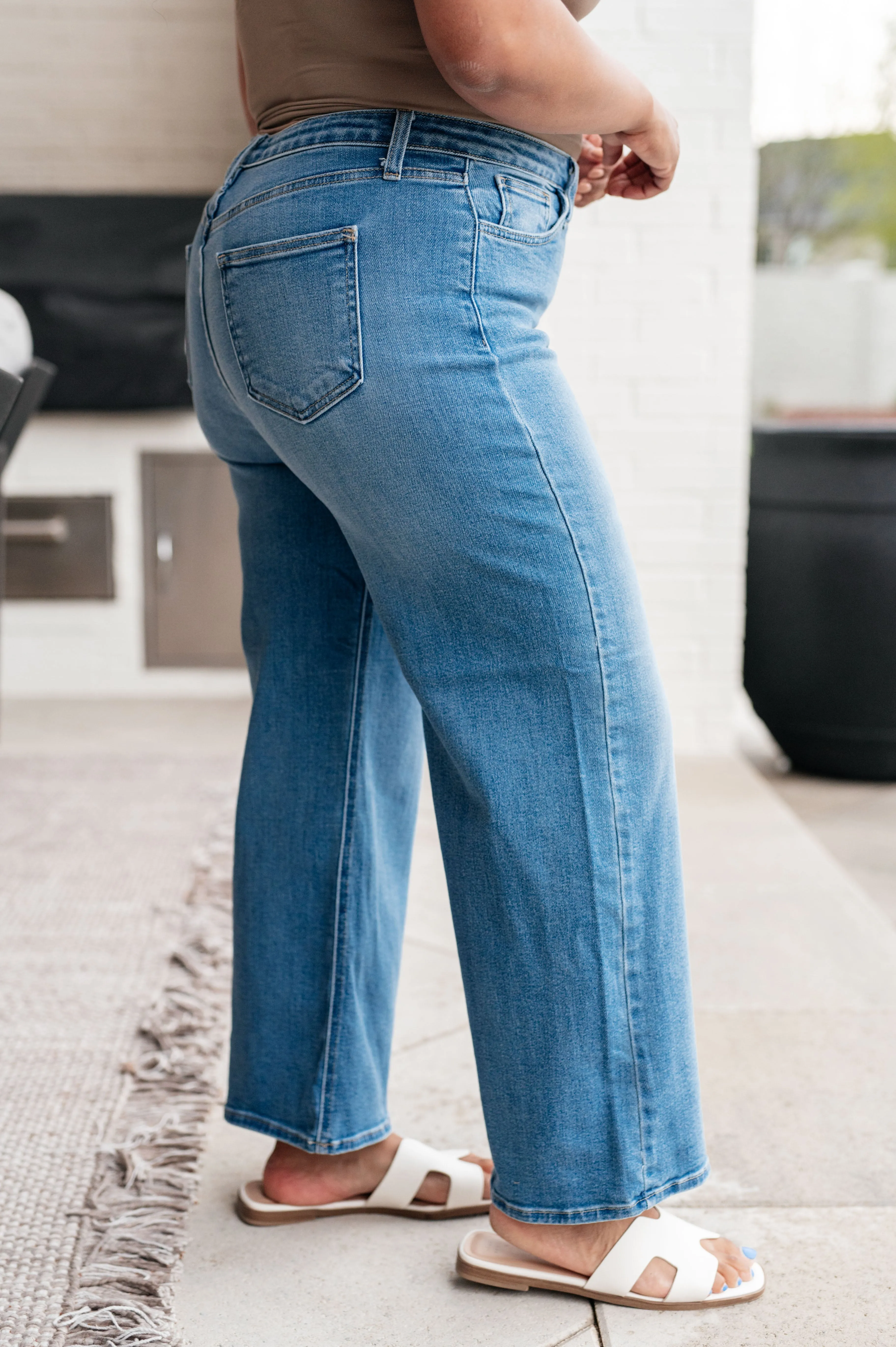 PREORDER: High Rise Wide Leg Jeans in Three Colors