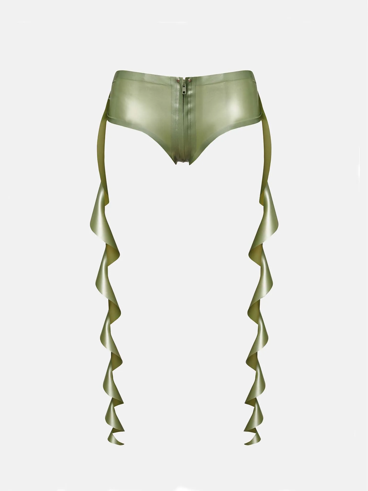 Rapunzel Hotpants Latex Dollar Bill Green