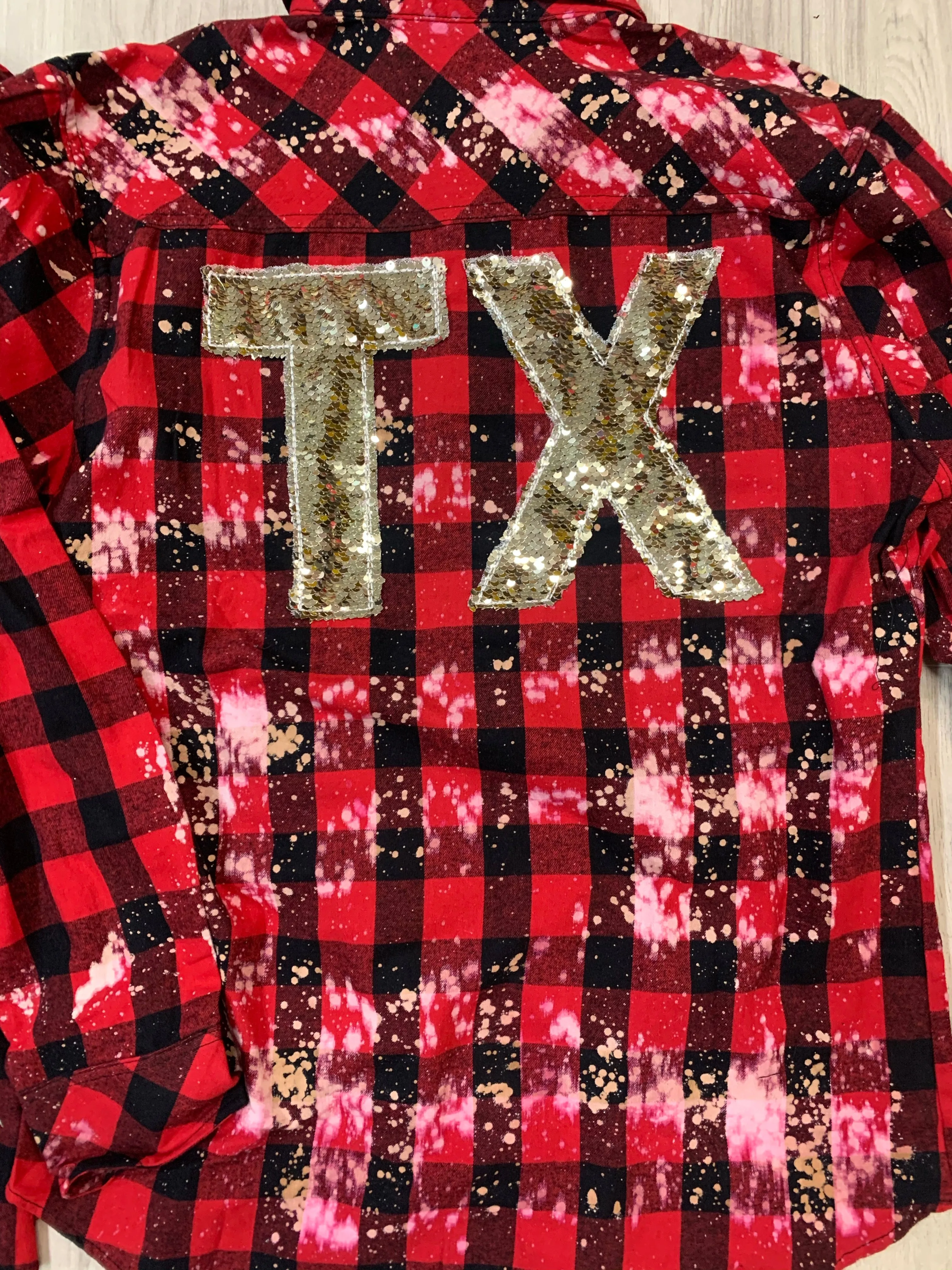 Sequin State Abbreviation Flannel Shirt - 2021