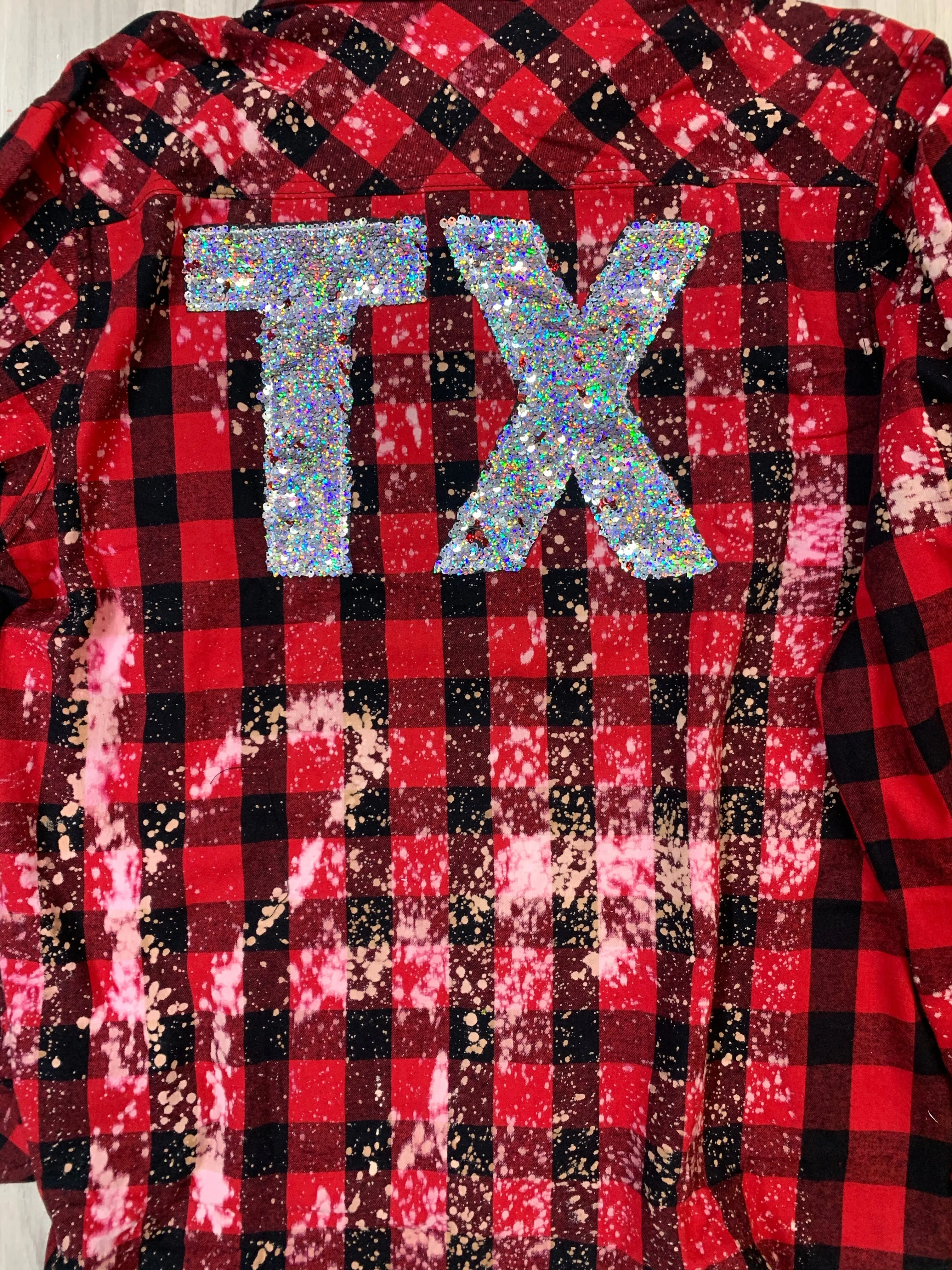 Sequin State Abbreviation Flannel Shirt - 2021