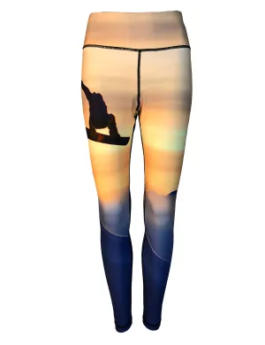 Snowboarder#1 Mountain Print Patterned All Sport Leggings