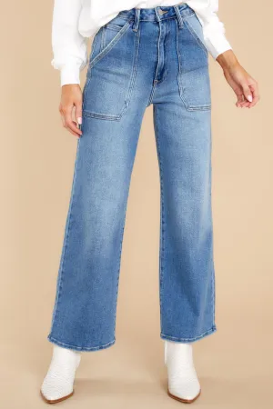 Something Amazing Medium Wash Wide Leg Jeans