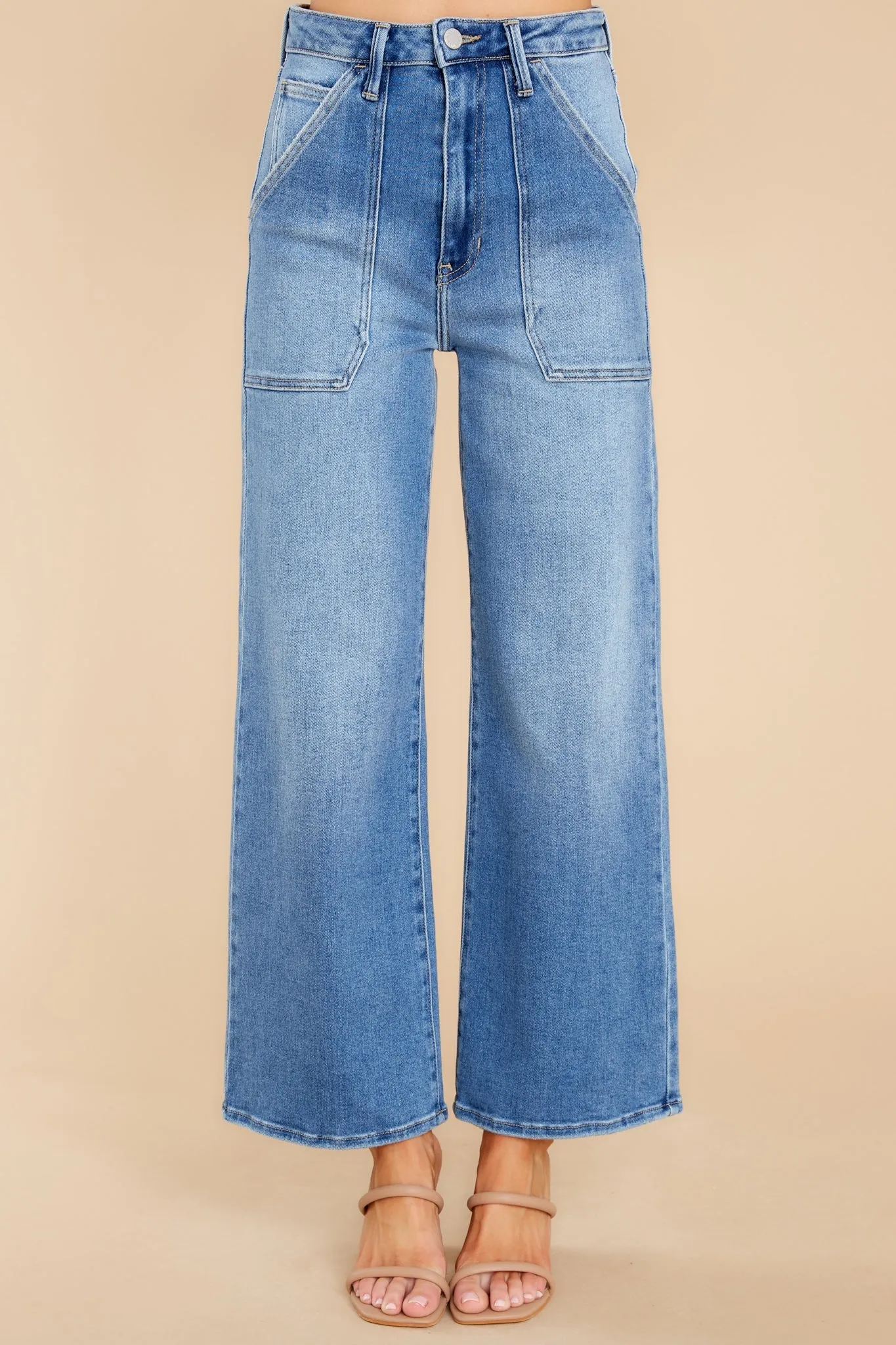 Something Amazing Medium Wash Wide Leg Jeans