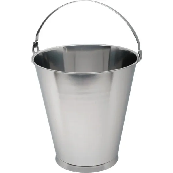 Swedish Stainless Steel Skirted Bucket 15L Graduate