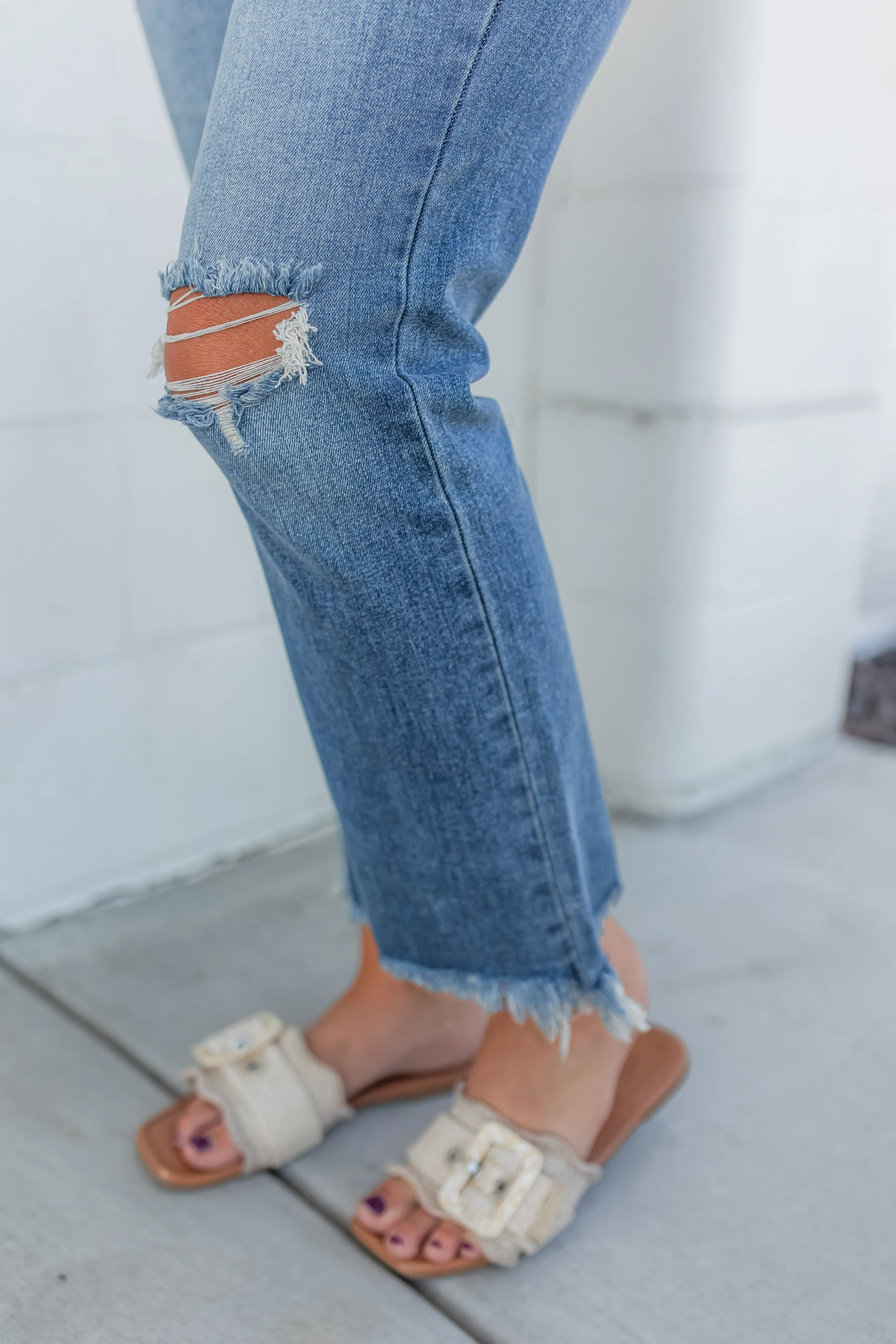 The Fine Day High Rise Straight Leg Jeans