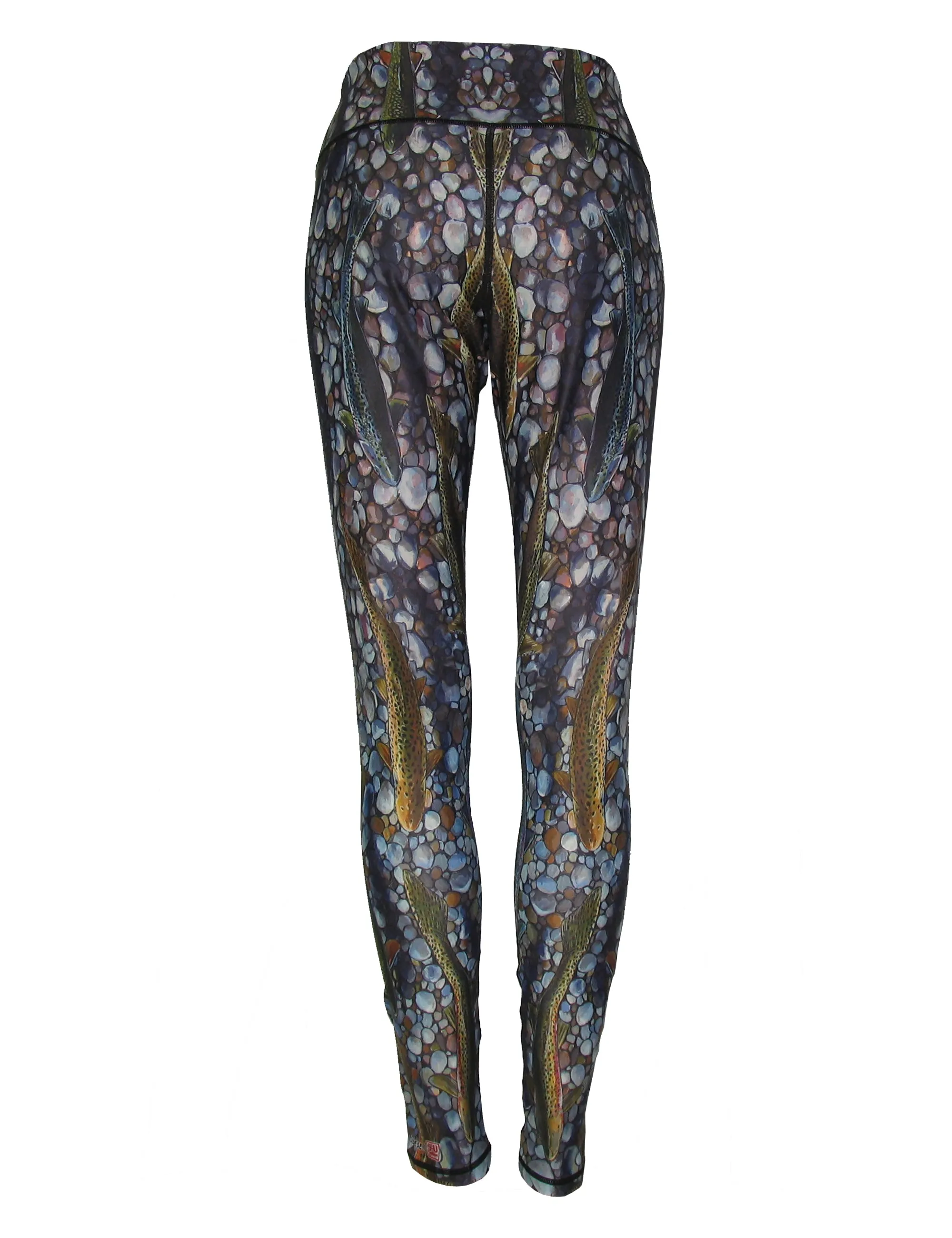 Trout Dreams Fish Print Patterned All Sport Leggings